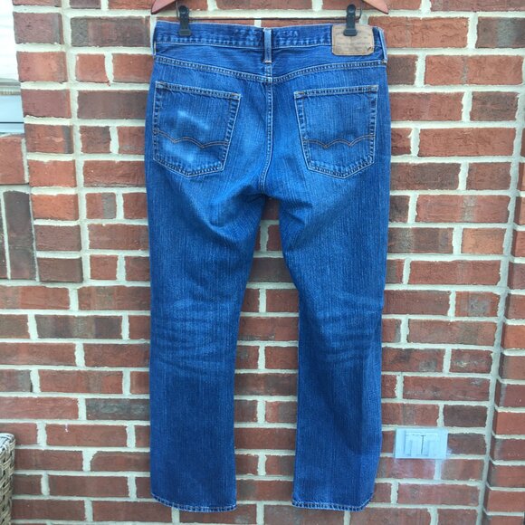 American Eagle Jeans Mens Size 33 Original Straight Lightly Distressed - Picture 3 of 15